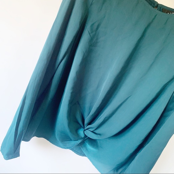 Vero moda green long sleeve cuffed knot twist - Picture 2 of 5